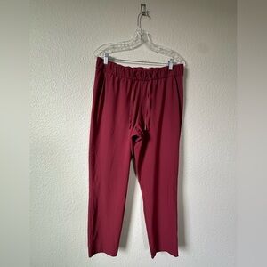 Lululemon On The Fly 7/8 Pants | Size 10 | Chianti Red | Luxtreme | Mid Rise